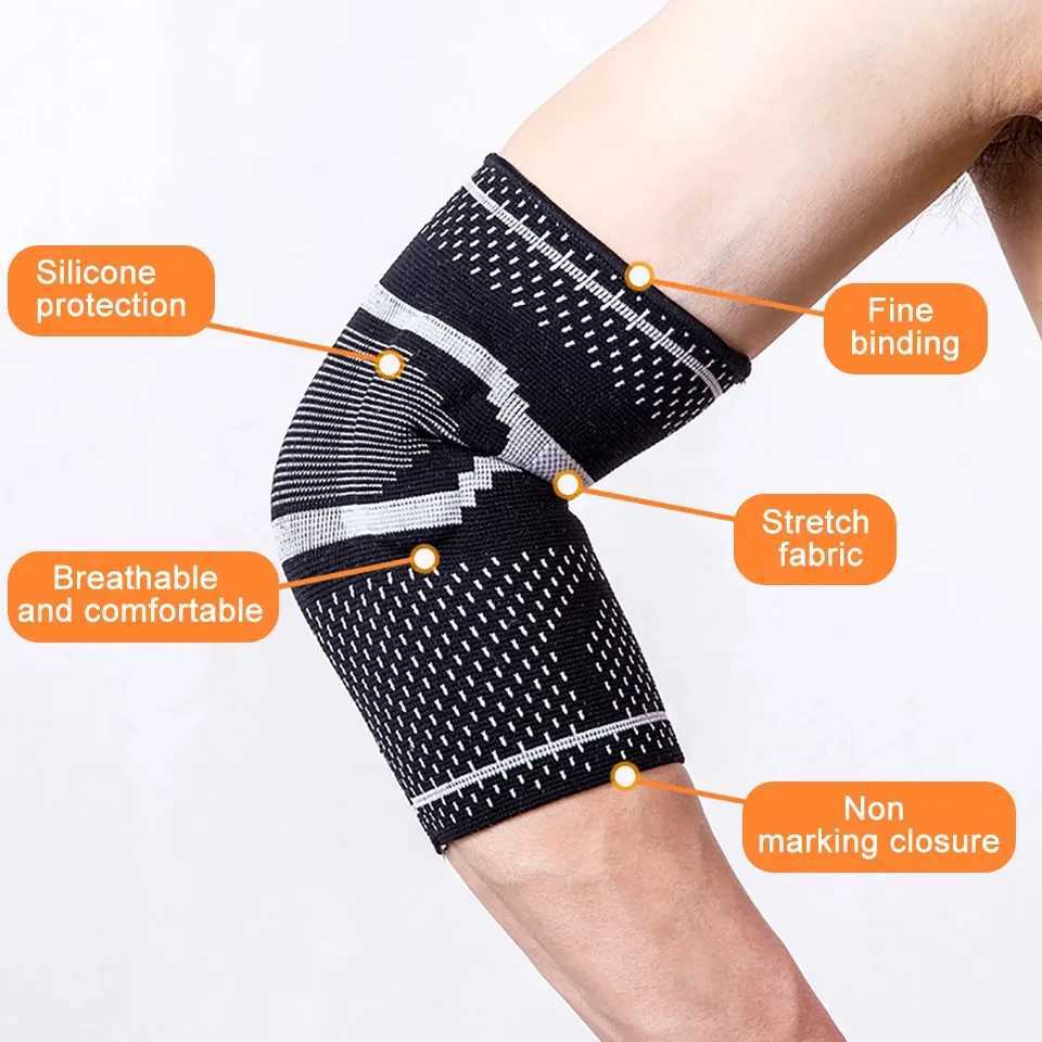 1Pcs Sports Elbow Brace for Weightlifting Compression Support Arm Sleeve Reduce Tennis Elbow and Golfers Elbow Pain Relief C251013