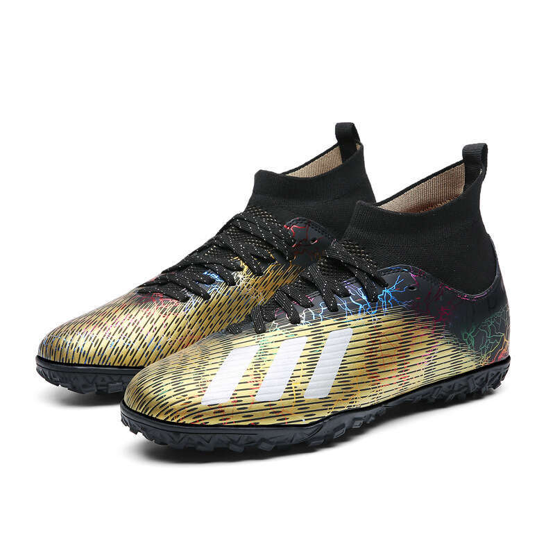 Overseas Men and Women Youth High-top Outdoor Sports Football Shoes Competition Training Breathable Non-slip