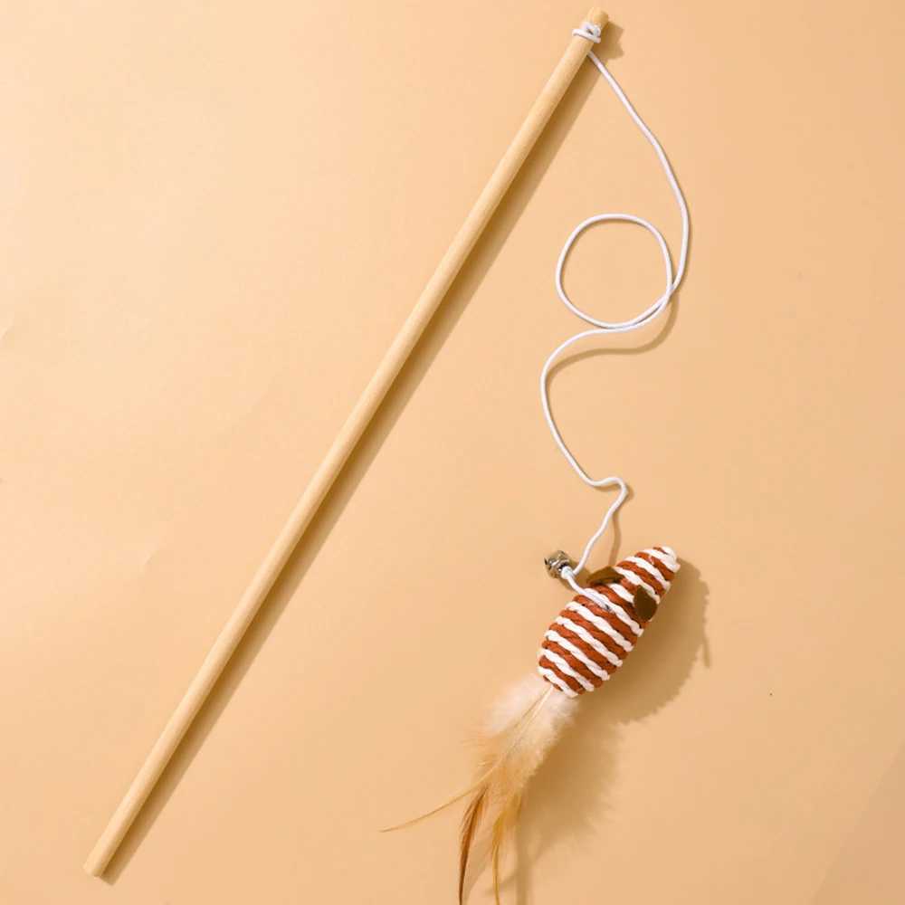 Pet Funny Cat Stick Wand Cat Teaser Stick Funny Colorful Feather Bell Mouse Shape Toys for Cat Interactive Toys Pet Supplies C251013