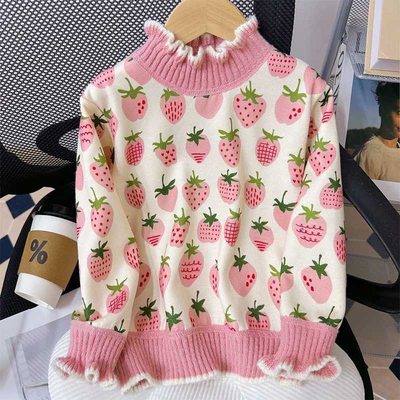 Girls Sweater AutumnWinter New Thickened Fashion Childrens Knitted Sweater Girls Top Sweet and Cute C251013