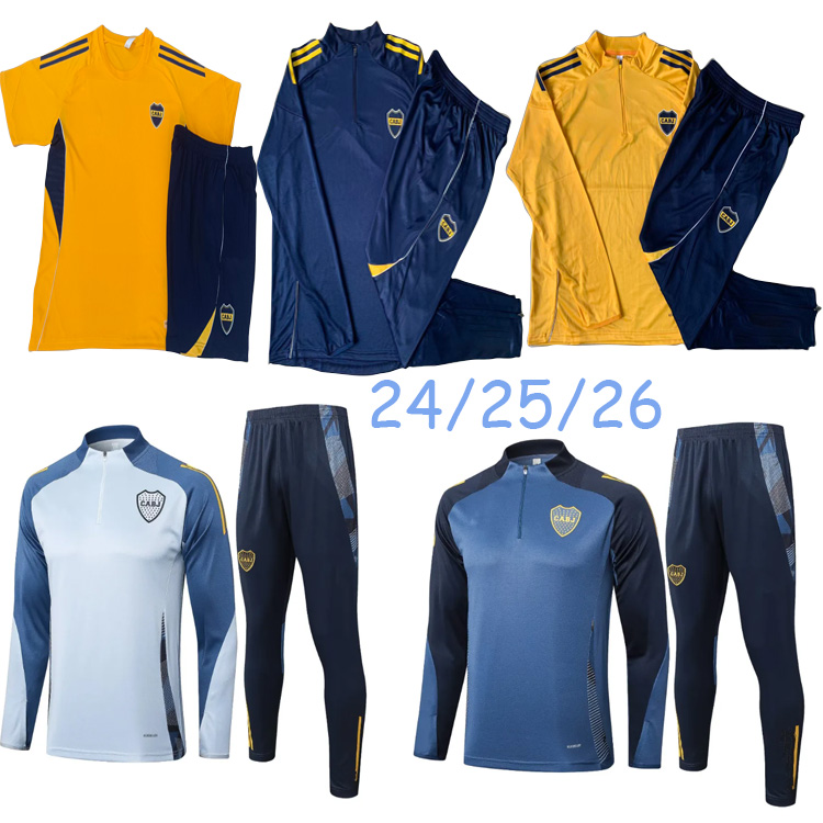 2025 2026 Boca Juniors adult Football training 24 25 CAVANI MARADONA TEVEZ DE ROSSI half zip long sleeve trousers football jogging suit football tracksuits chandal