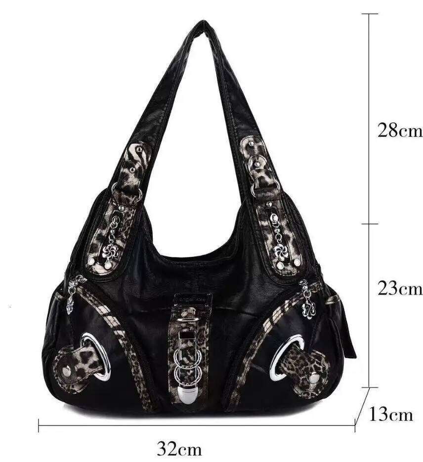 Designer handbag Angel Kiss Women Handbags Brown Leopard TopHandle Handbag Fashion Satchel Dumpling Shoulder Bag Tote Hobos