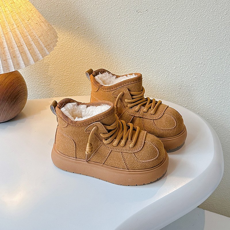 Kids Boots for Youth Child Toddler Winter Plush Warm Boots Kidszworld Boy Girl Bigh Children Non Slip Boots Cotton Shoes Size 26 - 38 C01095