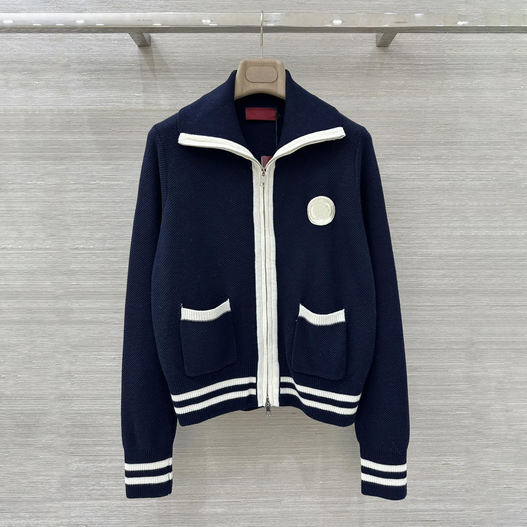 Women's Tops&Tees Women's Knits&Tees Designer Knitwear High quality Zipper Elegant Academy Style Autumn/Winter Cardigan Sweater Letter Embroidered Women's Top