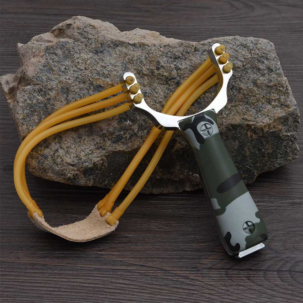 51PCS Camouflage Metal Powerful Slingshot Profional Rubber Elastic Band Catapult Tape Outdoor Shooting Hunting Accories Y251013