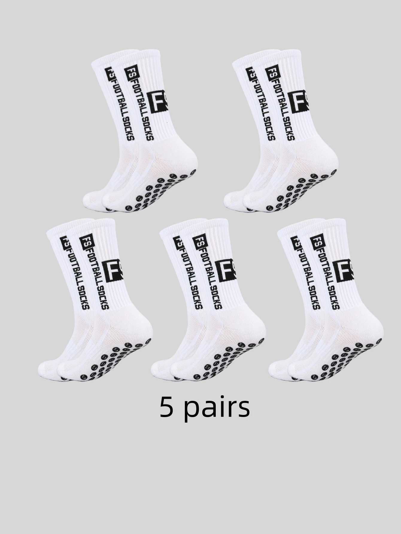 5 pairs of multicolor adhesive dots for anti slip sweat absorption and odor prevention FS football socks and sports socks Z251014