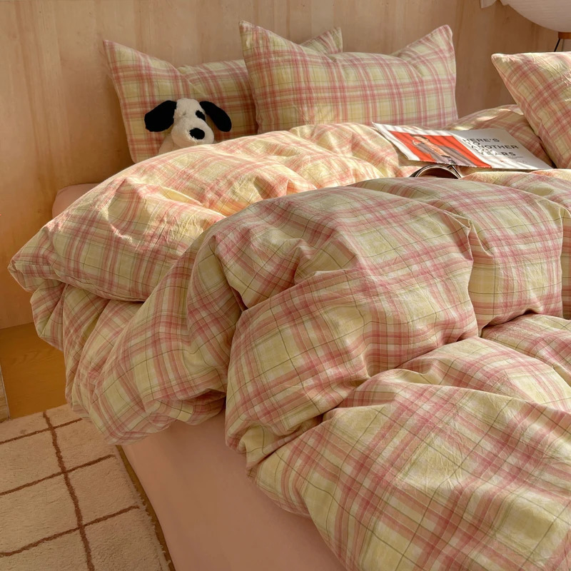 100 cotton Soft Bedding Set Stripe Printing Duvet Cover with Pillow Case Bedclothes Bedspread Pillowcases Comforter Sets 251013