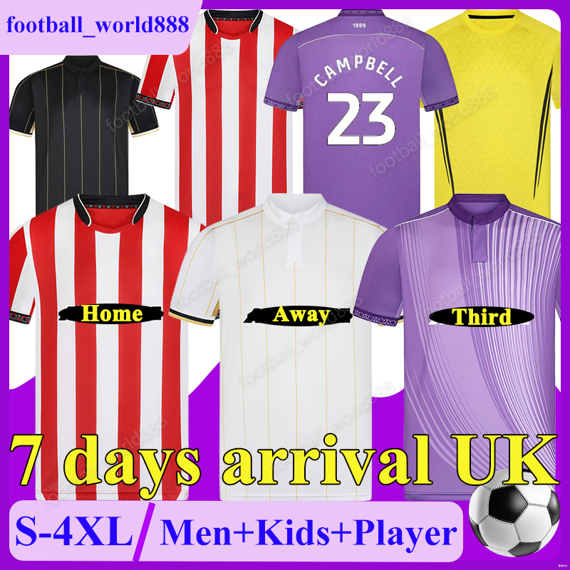 XXXL 4XL SheFFieldS 25 26 Soccer Jerseys 3rd CAMPBELL HAMER CANNON BARRY 2025 SUFC Football Shirts ONE OGBENE INGS football kits UKAKI MARSH PECK Men Kids Kit