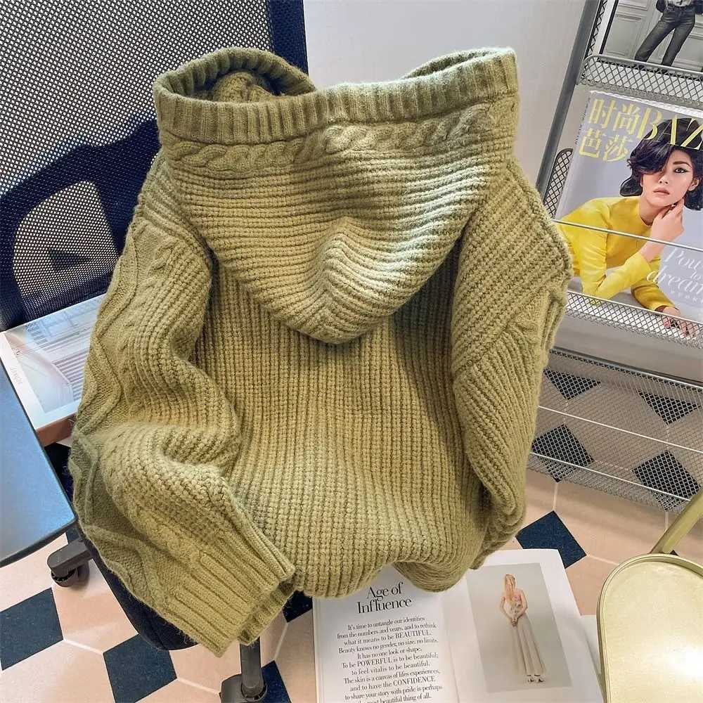 Hooded Cardigans Women Harajuku Pure Vintage Gentle Autumn Soft Leisure Streetwear Young Simple Sweaters Korean Style W251014