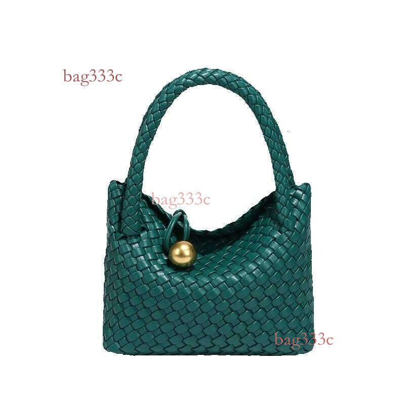 Purely Handwoven Vegetable Basket Clutch Handbag Underarm Fashion Women's Crossbody Bag Cowhide Woven Bag