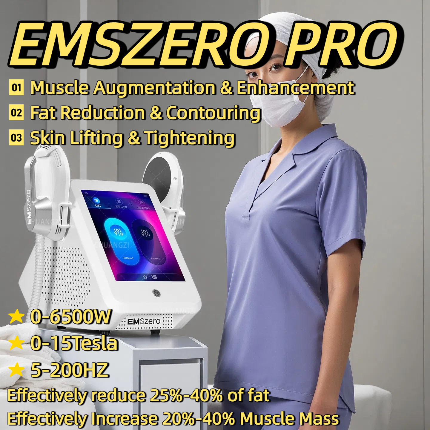 EMSzero NEO Pro RF Slimming Machine EMS Sculpt Body Sculpting RF Weight Loss Slimming And Muscle Building Fat Loss Electromagnetic Stimulation HIEMT M