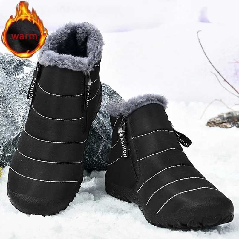 Winter Outdoor Snow Boots Hiking Shoes Mens Ski Shoes HighTop Cotton Shoes ColdProof Outdoor Sneakers Waterproof Nonslip C251014
