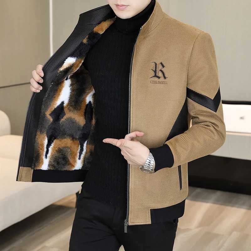 Autumn Winter Mens New Jackets Men Thicken Wool Liner Jacket Fleece Warm lapel Men Coats Casual Streetwear Outwear J251014