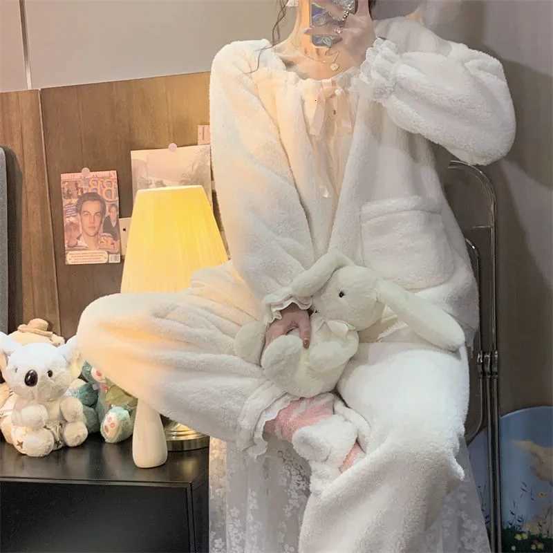 Winter Coral FleeceLined Thickened Warm Pajama Set For Women Soft SkinFriendly Home Clothes New Style Instweed Y251013