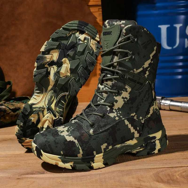 2025 New Hiking Sneakers For Men Camouflage Hunting Boots Man Anti Slip Climbing Shoes Mens Designer Trekking Boots Men C251014