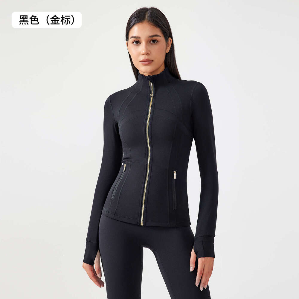 Autumn New Yoga Jacket for Women Running Cycling Sports Long Sleeve Slim Fit Stand Collar Fitness Clothing DAW182
