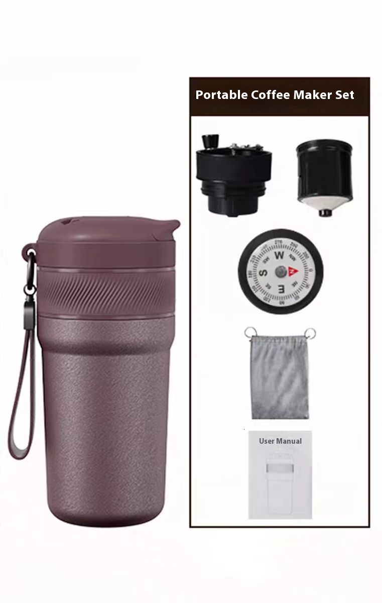 Crank Portable Hand Brew Cup Integrated Machine Dormitory Outdoor Coffee Grinder