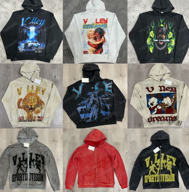 Valley Hoodie Vale Hoodie Designer Hoodies Mens y2k Hoodies Vintage Graphic Hoodie Outdoor Hoodie Fashion Streetwear s--xl