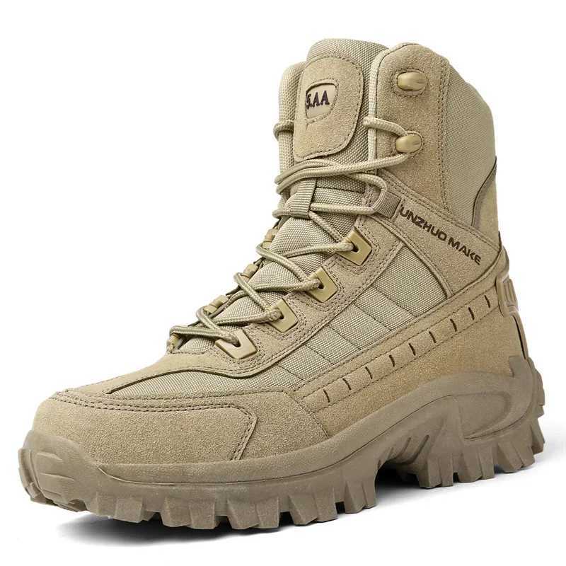 Men Boots Hightop Desert Tactical Boots Mens Hiking Shoes Outdoor Waterproof Ankle Work Safty Sneakers C251014