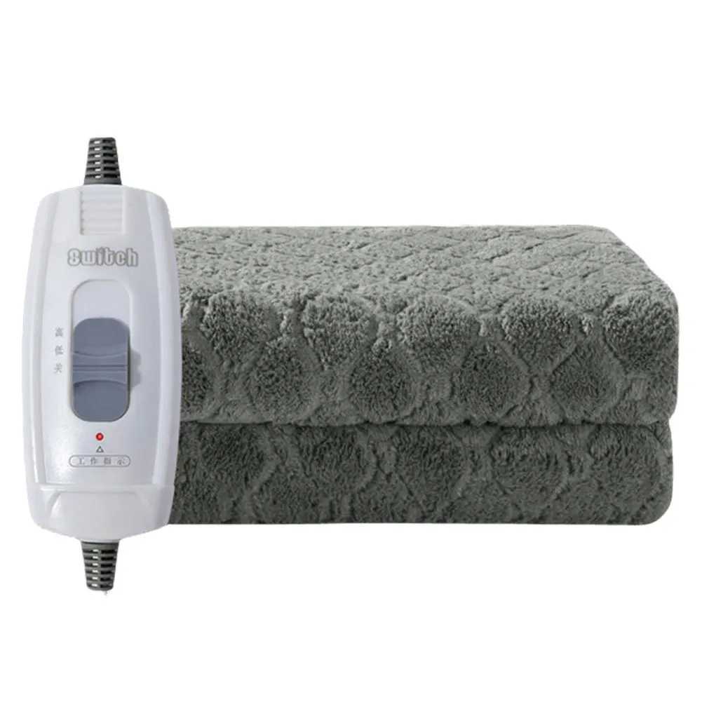 15M Plush Electric Blanket Winter Warm Throw Velvet Body Warmer Thermal Blanket Heated Mat Grey Electric Heating Pad for Bed Y251014