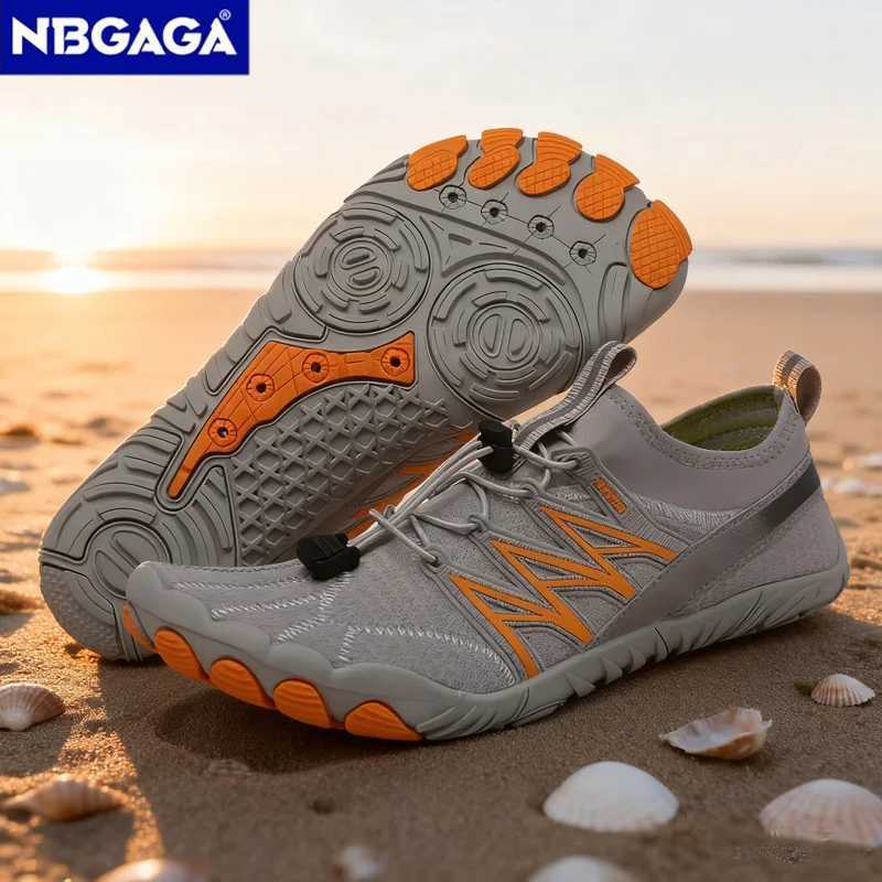 Men Water Sports Shoes Quick Dry NonSlip Five Finger Shoes Outdoor Wading Swimming Barefoot Aqua Shoes Lightweight Sneakers C251014