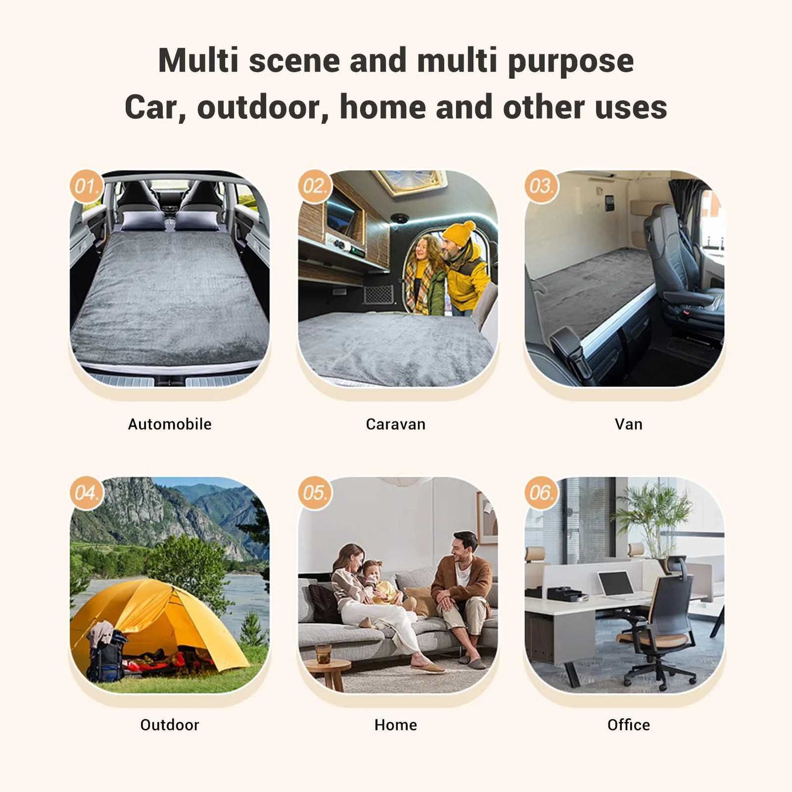 72W Heated Car Blanket Flannel Electric Car Blanket 12V Camping Electric Blanket for Travel Camping Electric Car Blanket Y251014