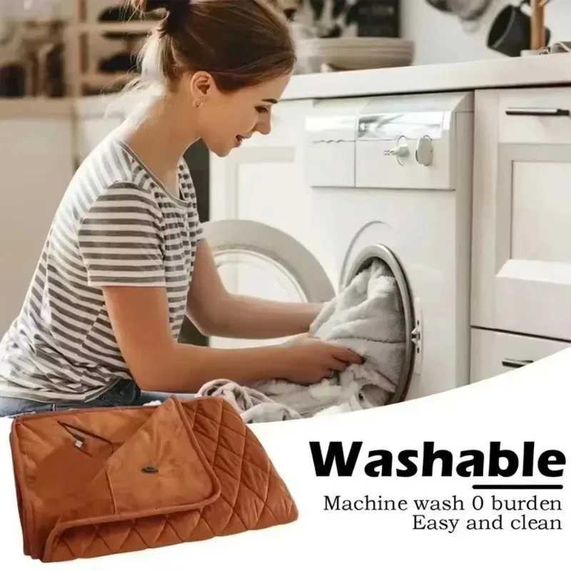 Multifunctional Electric Blanket USB Winter Shawl Blanket 3 Adjustable Fast Heating Blanket with Pocket Washable Warm Blanket Y251014