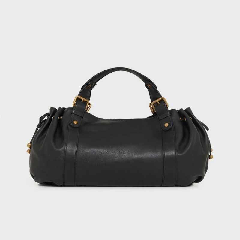 Womens Vintage Handbag New Fashion Solid Color Tote Bag Luxury Design Shoulder Bag for Everyday StyleL251014