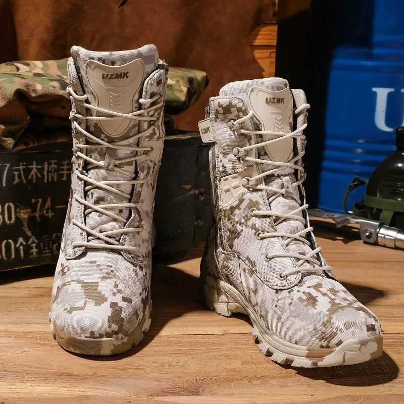 2025 New Hiking Sneakers For Men Camouflage Hunting Boots Man Anti Slip Climbing Shoes Mens Designer Trekking Boots Men C251014