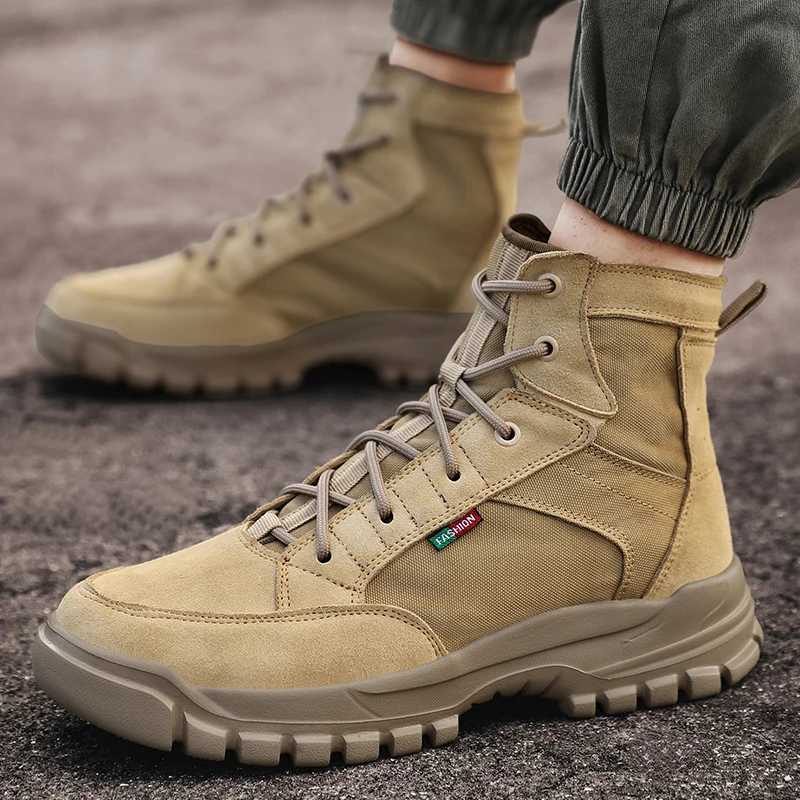 Mens Allseason Ankle Boots Desert Hiking Boots Outdoor Tactical Boots Hunting Boots Mens Work Boots Mens Casual Shoes C251014