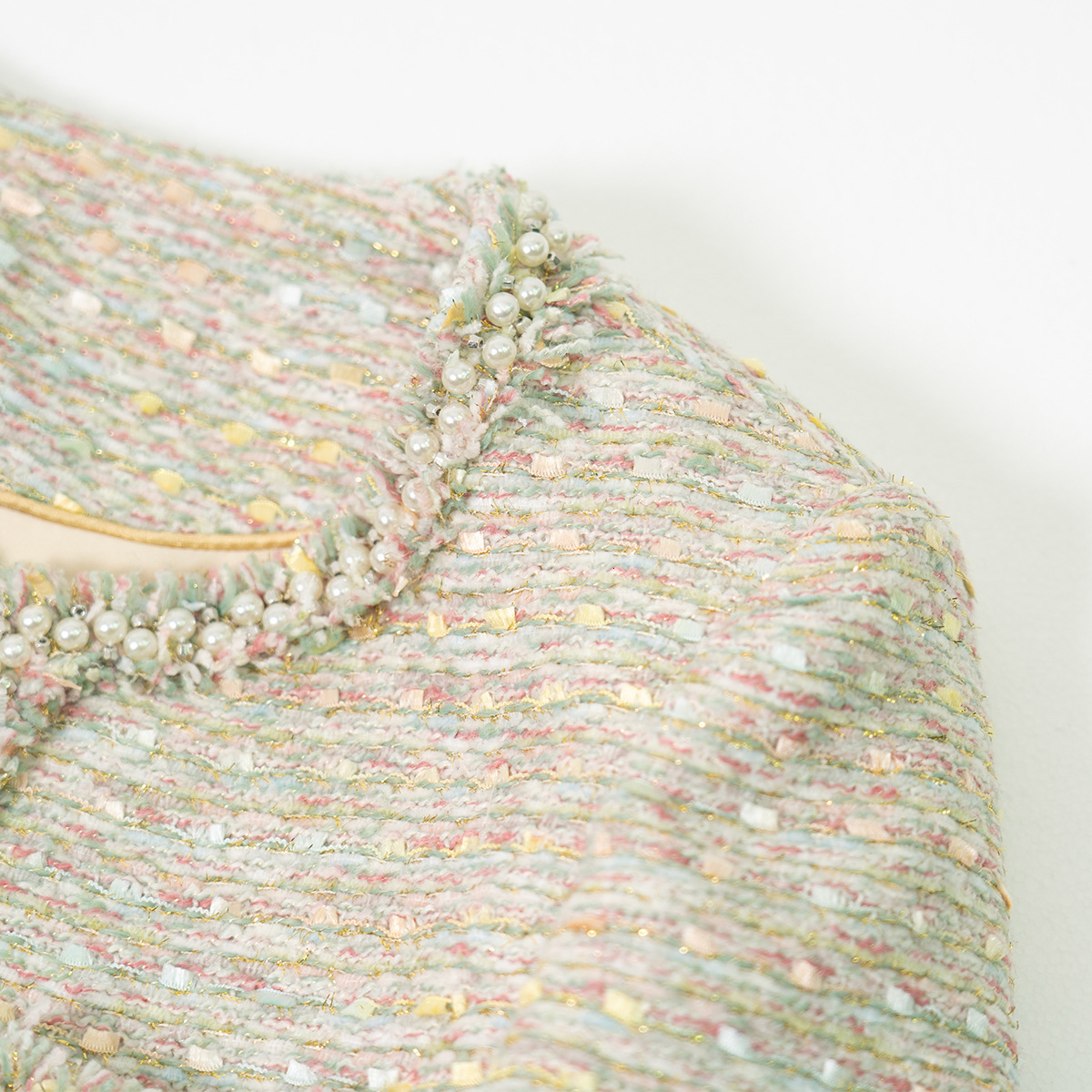 2025 Autumn/Winter New Top fashion Spring High end Luxury Elegant Designer Jacket Social Luxury Thick Bead Decoration Jacket