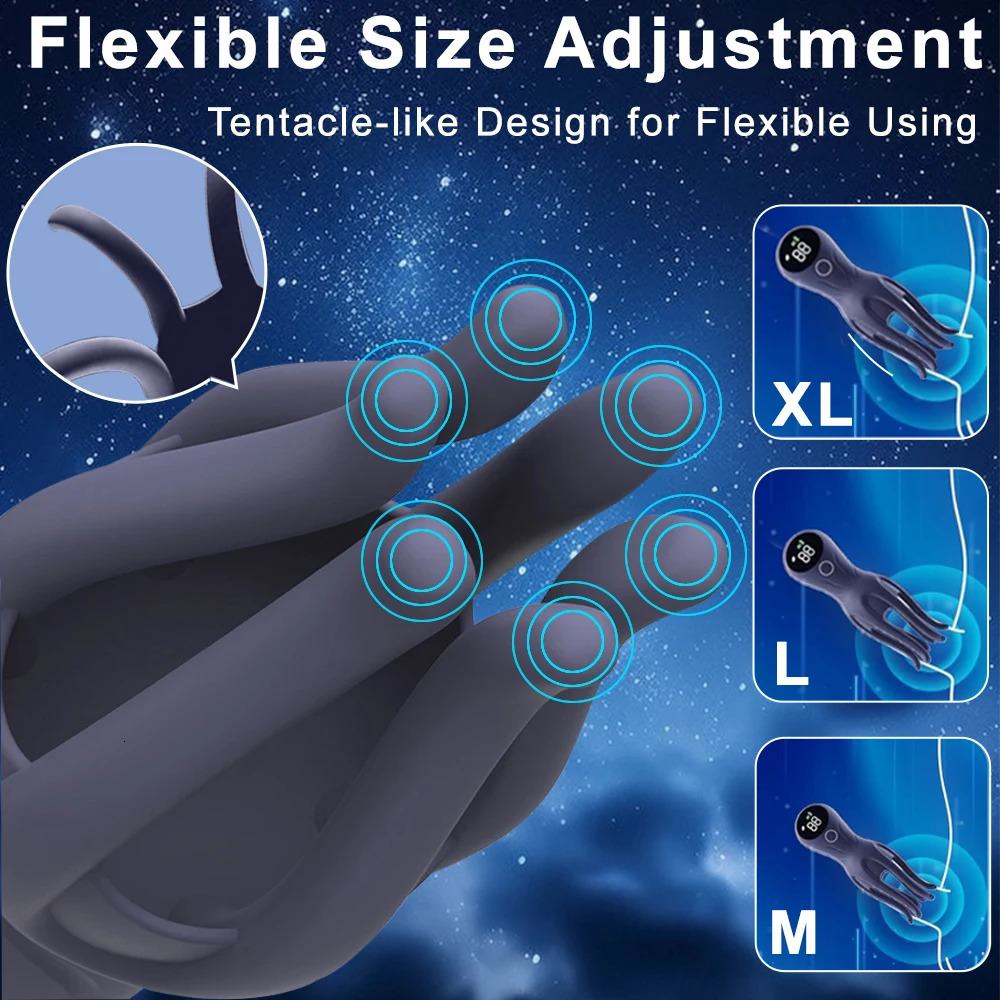 LCD Display Octopus Penis Exercise Massager For Male Adult Products Masturbation Aircraft Cup Electric Training Sex Toys 251011