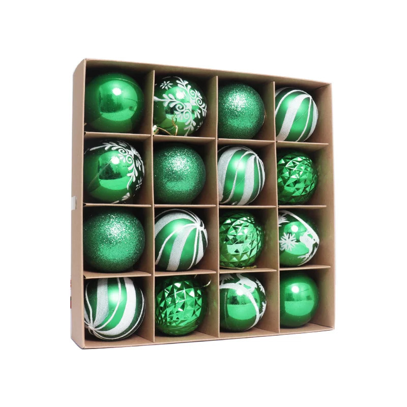 Christmas Ornaments 6CM16PCS Electroplated Plastic Painted Ball Set Tree Decorations 251013