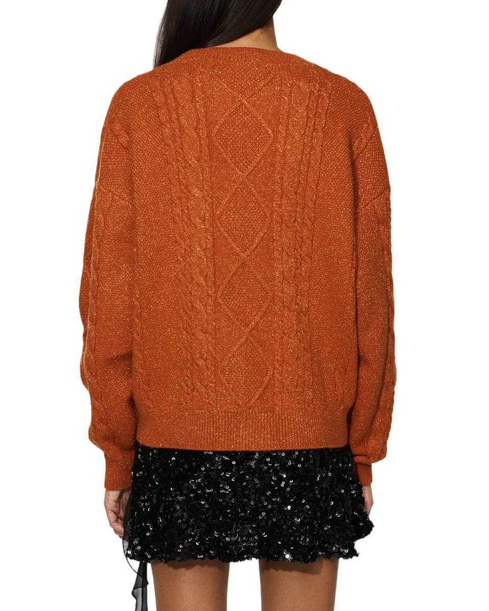 Fansmade The Life Of A Showgirl TS Merch Cardigan Sweater Valentines Gift Orange Long Sleeve Knitted 003 L251014