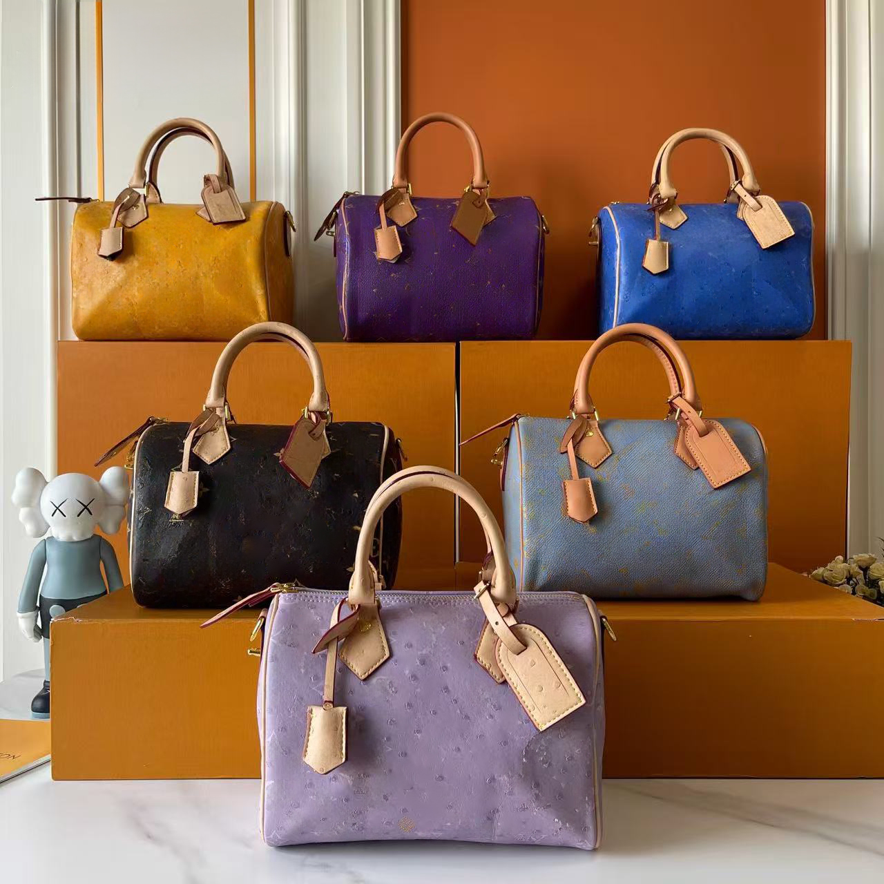 designer metal plate Soft 30 navy blue Lucky 30 p9 soft shoulder bag handbag lady tote bags luxury designer bag