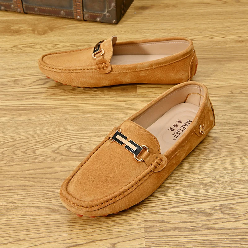 MAEDEF Size 48 Loafers Men Fashion Leisure Leather Shoes Slip on Soft Comfortable Nonslip Driving for 251014