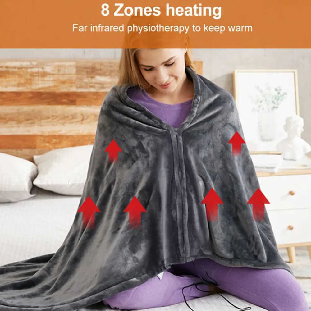 USB Electric Heated Blanket 3 Heating Levels Fleece Heated Blanket Portable Heating Lap Blanket for Household and Office Y251014