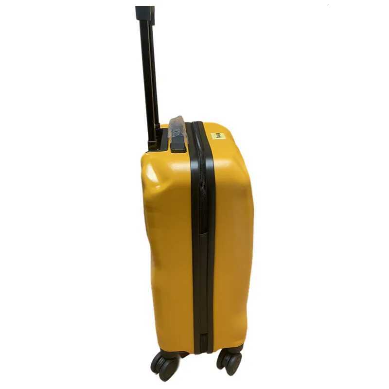 Crash Luggage Italy Design Broken Zipper Cabin Suitcase TSA Lock Spinner Carry On LuggageW251014