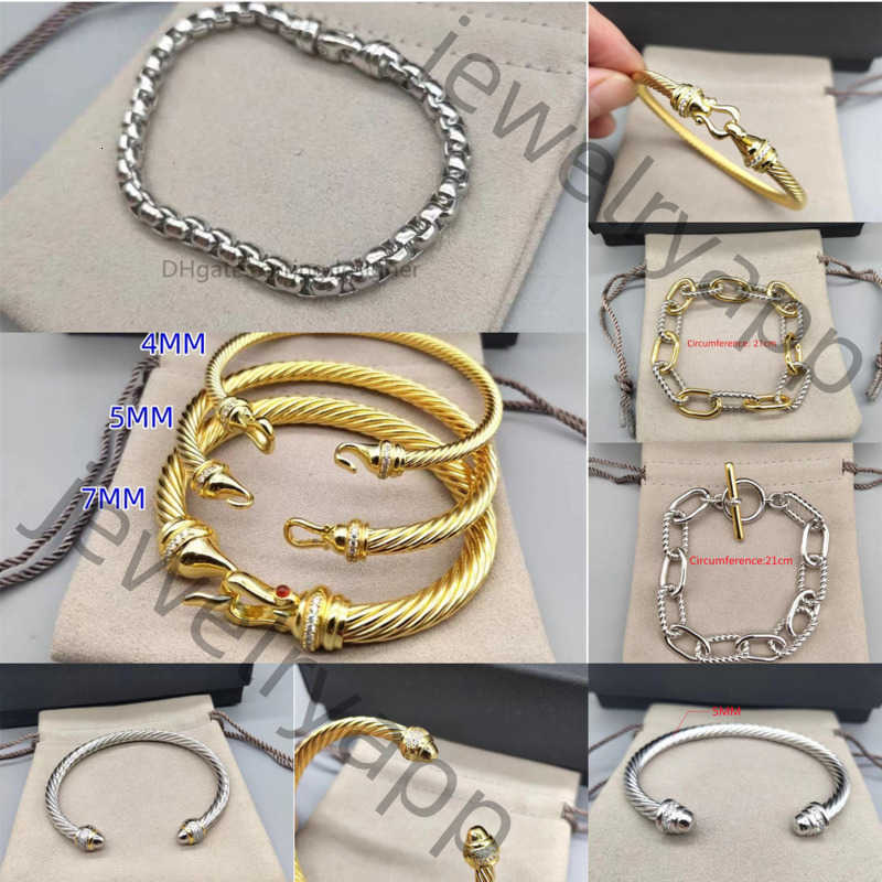 women bracelets luxury 4/5/6/7MM bangle Men designer Box jewelry women 925 sterling silver charm Chain bracelet Bracelets 18k Gold Plated fashion