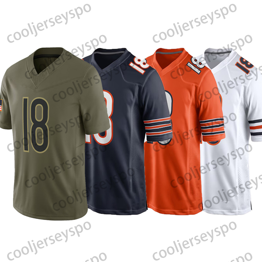 Custom Football Jersey Caleb Williams Rome Odunze Walter Payton Brian Urlacher Colston Loveland Men S-XXXL