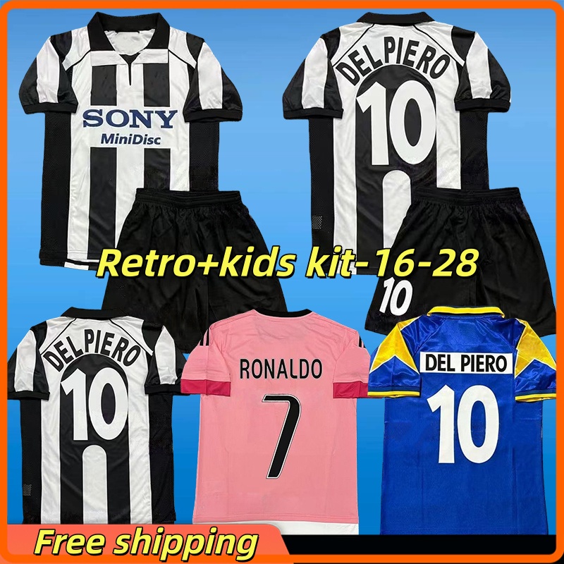 Classic Retro men kids kit DEL PIERO Conte Soccer Jerseys 1994 95 96 97 98 99 00 PIRLO Buffon INZAGHI ZIDANE DAVIDS Conte football shirt 2002 03 04 05 14 15 16 POGBA kids kit