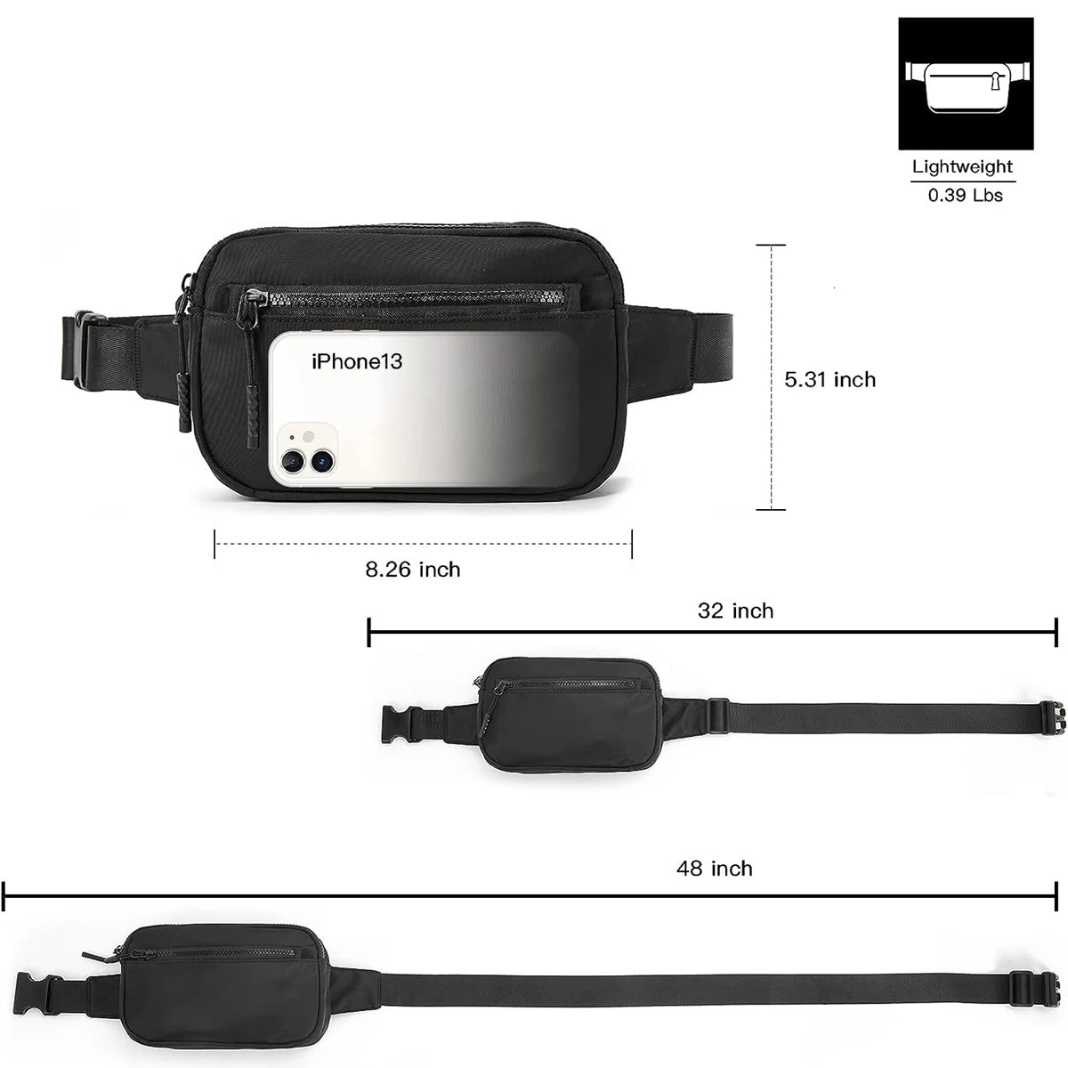 1pc Multifunctional Storage Bag With 4 Zipper Pockets And Adjustable Strap Lightweight Crossbody Bags For Outdoor Camping Ru 251014