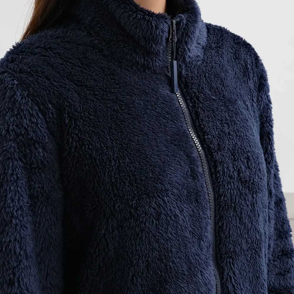 Winter Thickened Fleece Lined Pajama Set Warm Flannel Sleepwear Zipper Home Clothes Two Piece Comfortable Soft Polyester Y251013