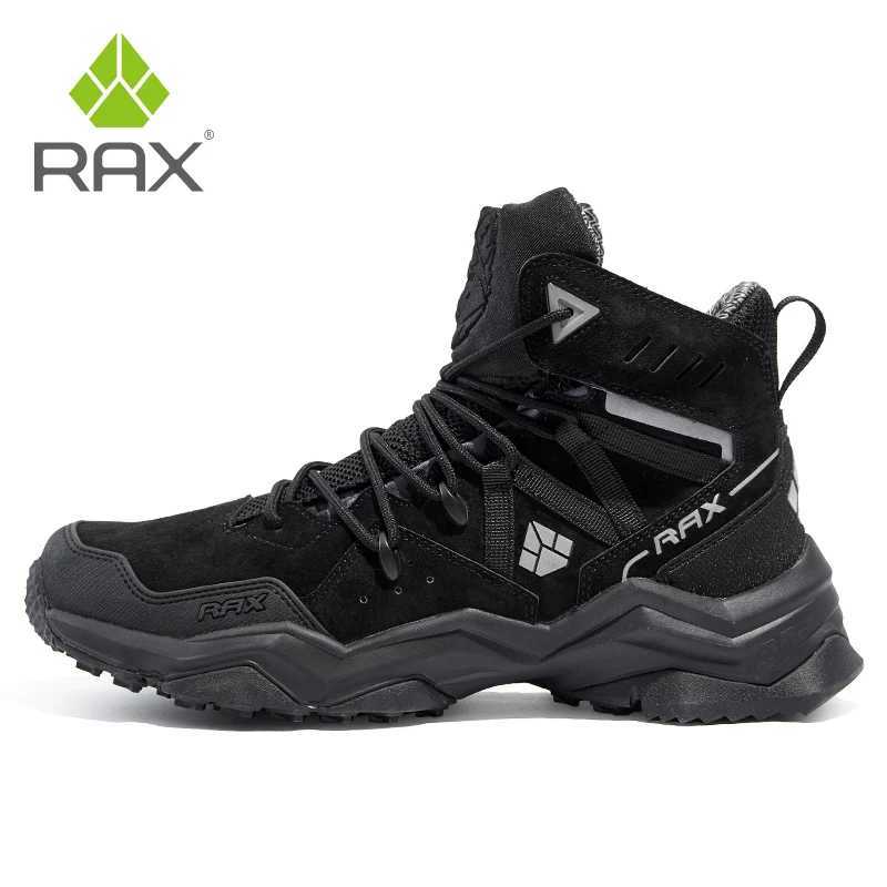 RAX Men Hiking Shoes Midtop Waterproof Outdoor Sneaker Men Leather Trekking Boots Trail Camping Climbing Hunting Sneakers Women C251014
