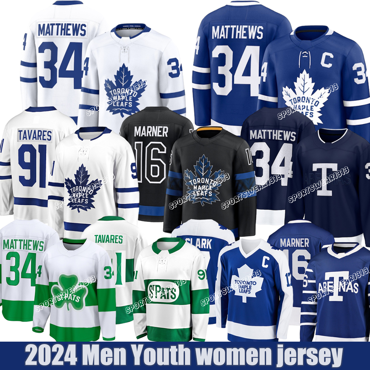 Torontocity Maple Leafs Jersey Hockey Jerseys #34 AustonS MatthewsS Jersey TorontoS 16 Mitch Marner #88 William Nylander John TavaresS Max Domi jerseys