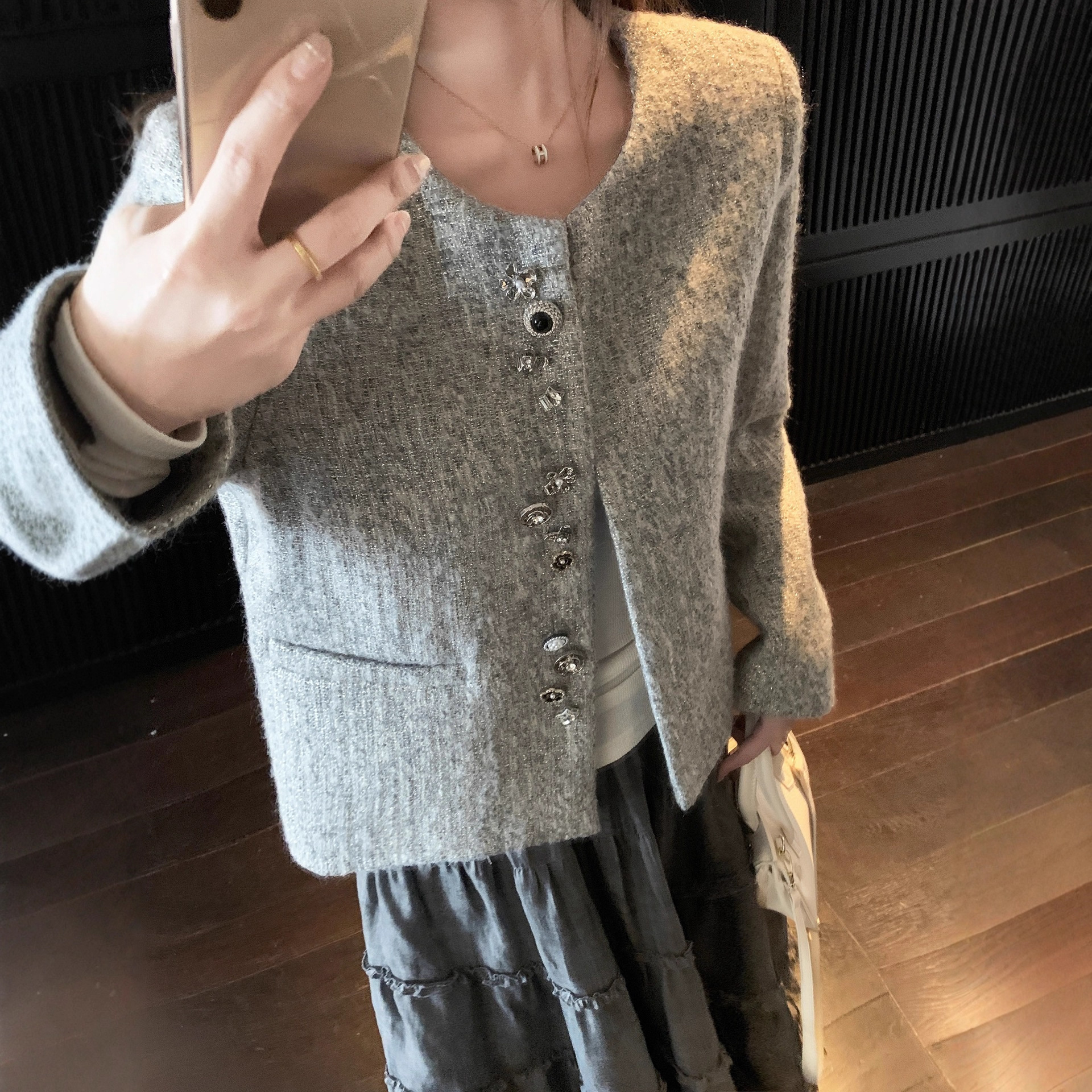 2025 Autumn/Winter New Top French New Elegant Social Style Designer Jacket French Retro Luxury design Women's Short Coat