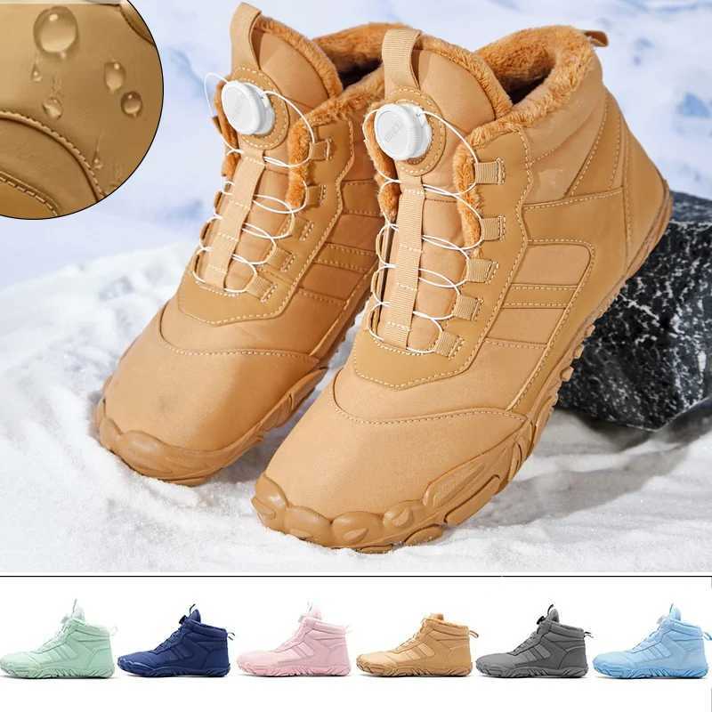 New Winter Boots for Men Women Snow BareFoot Outdoor Nonslip Warm Fur Casual Sneakers Ankle Boots Hiking Shoes Size 3547 C251014