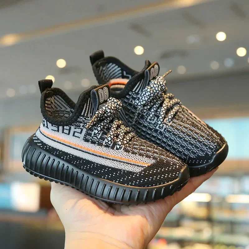 Size 21-32 Kids Summer Boys Sneakers Breathable Knit Non-slip Lightweight Girls Casual Childrens Shoes XJ250701 XJ260303