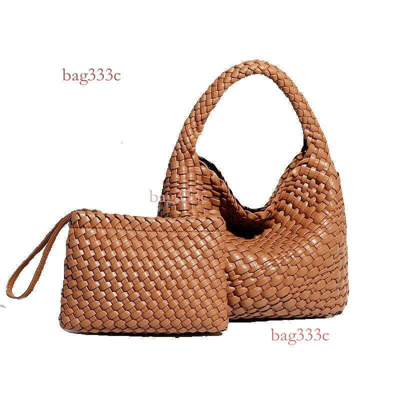 Unique Design Woven Handbag Basket Fashion Trendy Single Shoulder Crossbody Summer Versatile Women's Bag Cowhide Woven Bag