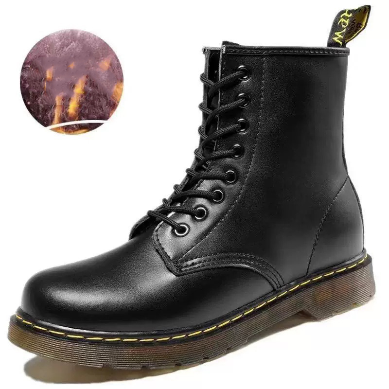 Designer shoes classic versatile fashion boots genuine leather high top casual vintage high quality Martin Boots for woman and men size 35-48 white bl